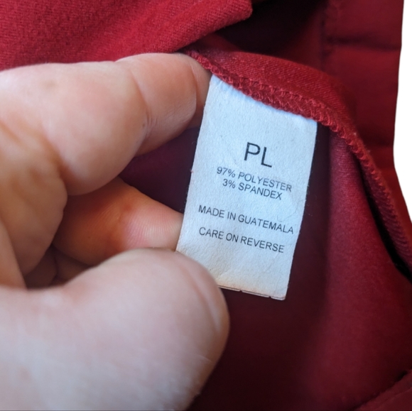 Briggs New York Petite Red Button Down Shirt Size PL ❤️ - Picture 6 of 9